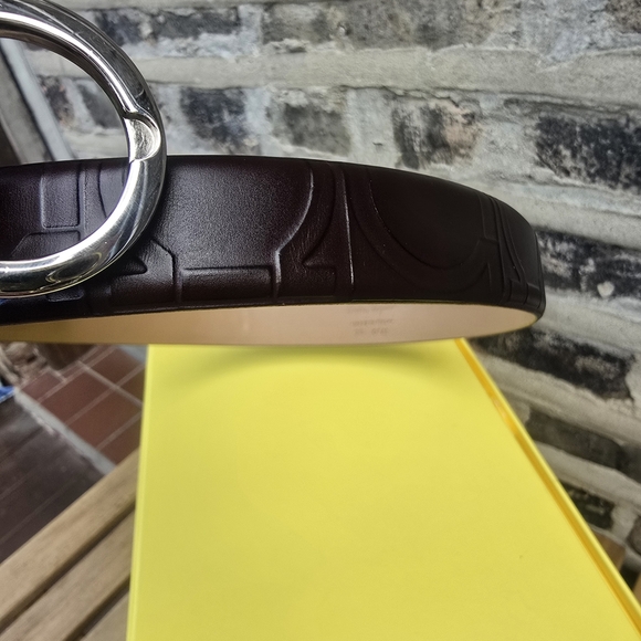Salvatore Ferragamo Brown Leather Belt with Silver Buckle main image 5